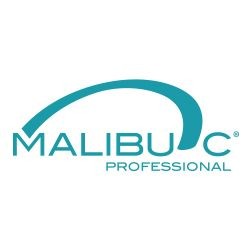 Malibu C Professional logo featuring teal text and a curved shape above the name.